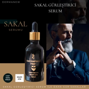 Dermanew Hair Sakal Gürleştirici Serum - Sakal Losyonu - Sakal Bakım Yağı - Sakal / 1 Adet / 1X50ML