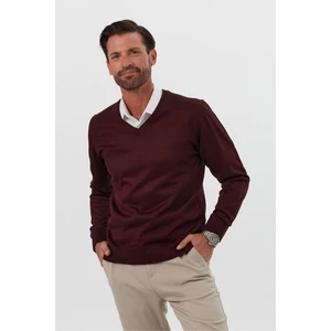 Erkek Büyük Beden Standart Fit Normal Kesim V Yaka Triko Kazak