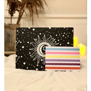 Tarot Tasarımlı Siyah Sayfa Kendin Yap Fotoğraf Albümü