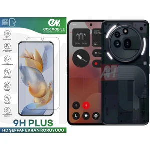 ECR MOBILE  Nothing Phone 3A Pro Ekran Koruyucu 9h Esnek Nano Cam Tam Uyumlu Şeffaf