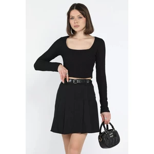 Kadın Bel Kemerli Içi Şortlu Pileli Etek