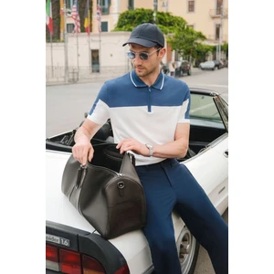 Erkek Lacivert Beli Lastikli 360 Derece Esnek Teknik Kumaş Pantolon A41y3077