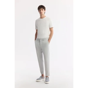 Avva Erkek Açık Gri Klasik Bel Pamuklu Jersey Carrot Fit Pantolon A51Y3013