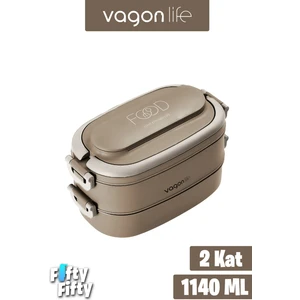 Lunchbox 1140 ml 2 Kat Paslanmaz Çelik Çorba Kaseli Bento Lunch Box Yeni Nesil Sefer Tası -FFLBOX10403