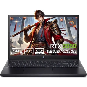 ACER Nitro V 15 ANV15-41-R3F8 AMD Ryzen 5-7535HS 8GB DDR5 512GB SSD RTX2050 4GB 15.6 inç Full HD 144Hz IPS FreeDos Gaming Laptop (NH.QSJEY.001)
