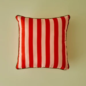 Bella Maison Pamuk Line Biyeli Kırlent Kılıfı Kırmızı (43 x 43  cm )