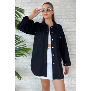 Çift Cepli Kot Jean Ceket