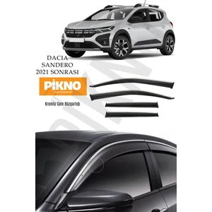 Pikno Tasarım Dacia Sandero 2021 ve Sonrası Kromlu Cam Rüzgarlığı 4'lü