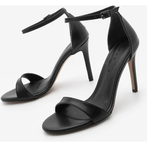 Kadın Oval Burun Bantlı Topuklu Sandalet Torhen