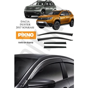 Pikno Tasarım Dacia Duster 2017-2024 Arası Kromlu Cam Rüzgarlığı 4'lü