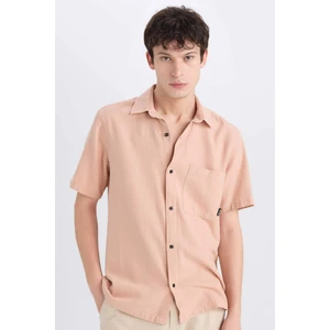%100 Pamuk Regular Fit Yazlık Kısa Kollu Gömlek E0461AX25SM