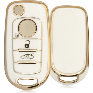 Rem Anahtar Egea 500X 3 Buton Sustalı Nano Anahtar Kılıfı Beyaz