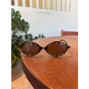 Miux Leopar Desenli Güneş Gözlüğü oval trend model Miuxleopar