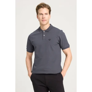 Erkek Regular Fit Polo Antrasit Erkek Kısa Kol T-Shirt