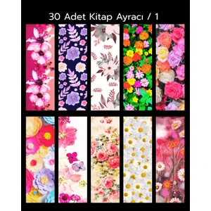 30'lu Kitap Ayracı Seti - Çiçekler