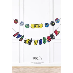 Ninjalar Banner Seti 2li Iyi Ki Doğdun ve Ninja Banner Duvar Süsü Ninja Doğum Günü