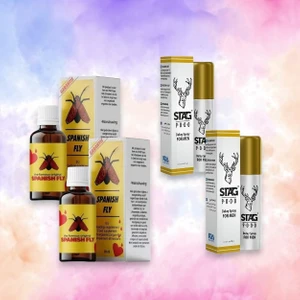 2 Kutu Spanish Fly Kadın Damlasi 20ML+2 Kutu Stağ 9000 Sprey