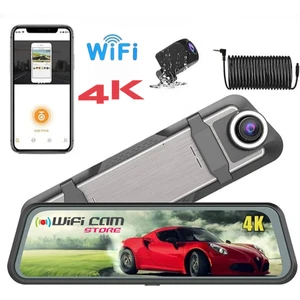 4K Yüksek Kalite Ayna Araç Kamerası Sürüş Asistanı ve 10 Inç Dokunmatik Ekran + Wifi Özellikli