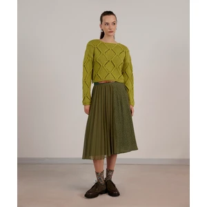 Uzun Kollu Bisiklet Yakalı Triko