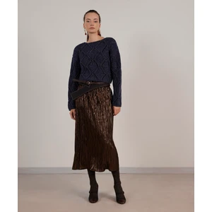 Uzun Kollu Bisiklet Yakalı Triko