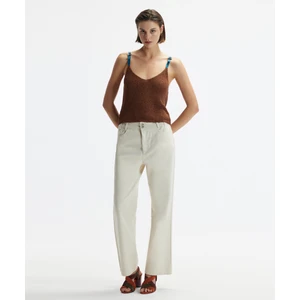 Kemer Detaylı Cropeed Fit Non-Denim Pantolon