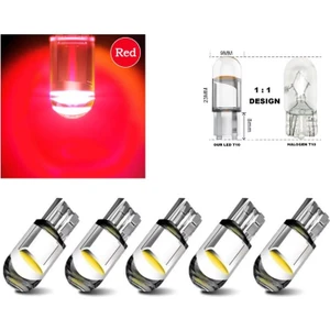 ORCO ELEKTRIC ( 5 x Adet ) 1 Set LED T10 Dipsiz Ampul 12V Dıamond Pıne (5W Dipsiz Ampul Elmas Cam)