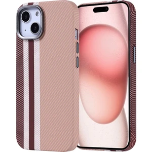 Apple iPhone 15 Kılıf Kablosuz Şarj Özellikli Karbon Fiber Görünümlü Nekst Kapak