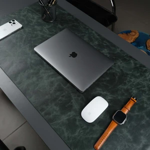 Jersey Hakiki Deri Masa Matı & Pedi - Büyük Oyuncu Mouse Pad & Oyuncu Laptop Masa Matı
