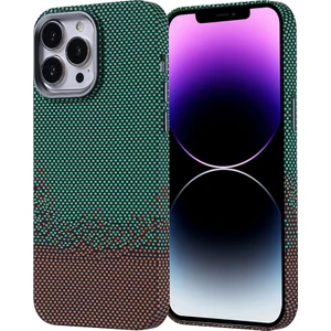 Apple iPhone 14 Pro Max Kılıf Kablosuz Şarj Özellikli Karbon Fiber Görünümlü Nekst Kapak