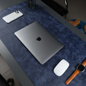 Jersey Hakiki Deri Masa Matı & Pedi - Büyük Oyuncu Mouse Pad & Oyuncu Laptop Masa Matı