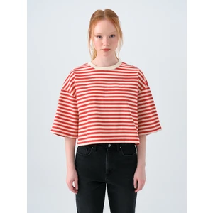 Loose Crop Kadın Tshirt K.kol