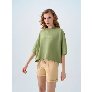 Long Crop Kadın Tshirt K.kol