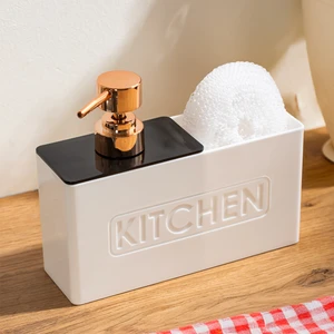 13195 Kitchen Beyaz Sabunluk ve Sıvı Sabunluk Seti