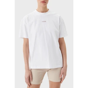 Calvin Klein  Pamuk Boyfirend Fit Sıfır Yaka T Shirt J20J225539YAA Bayan T Shirt J20J225539 Yaa