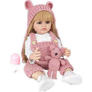 Simülasyon Bebek 55CM Giydirme Kız Çocukları Için Doğum Günü Hediyesi Oyuncaklar (Yurt Dışından)