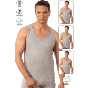 Özkan Underwear Özkan 0050 3'lü Paket Erkek %100 Pamuklu Süprem Esnek Rahat Kalın Askılı Atlet