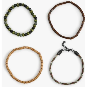 Ahşap Boncuklu Çok Renkli Bileklik Seti
