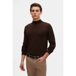Ds Damat Regular Fit Kahverengi Pamuk Karışımlı Yarım Balıkçı Triko Kazak 5HF06ORT16275