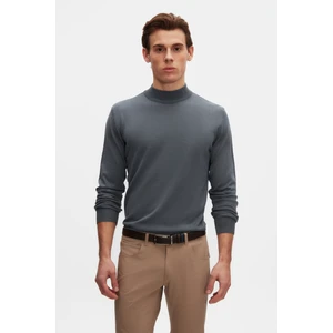 Ds Damat Regular Fit Okyanus Mavisi Pamuk Karışımlı Yarım Balıkçı Triko Kazak 5HF06ORT16275