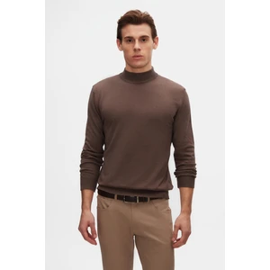 Ds Damat Regular Fit Vizon Pamuk Karışımlı Yarım Balıkçı Triko Kazak 5HF06ORT16275