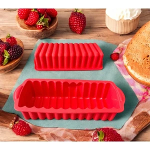 Silikon Kırmızı Baton Kek Kalıbı