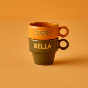 Bella Maison Line Espresso 2'li Set Hardal-Yeşil (105 cc)
