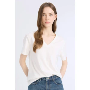 Regular Fit V Yaka Basic Düz Kısa Kollu Tişört D9593AX25SM