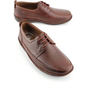 Erkek Yazlık Iç Dış Hakiki Deri Ortopedik Rahat Klimalı Taban Bağcıklı Ayarlanabilir Günlük Klasik Ayakkabı