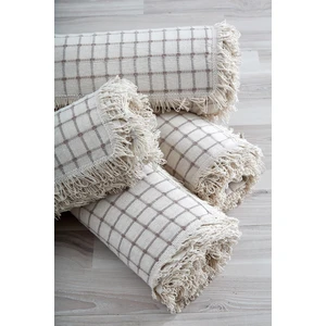 %100 Pamuklu Buldan Işi Kahve Renk Çekyat Örtüsü (180*350 Cm)