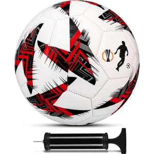 Futbol Topu Europe Ligi Pompalı Set Dayanıklı Sert Zemin Halı Saha Futbol Topu Kırmızı 100