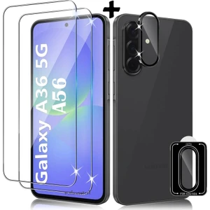 M.TK Moveteck  Samsung Galaxy A36 / A56 Uyumlu Kamera Koruma Lens Koruyucu Cam + 9h Ekran Koruyucu Cam 2in1 Set