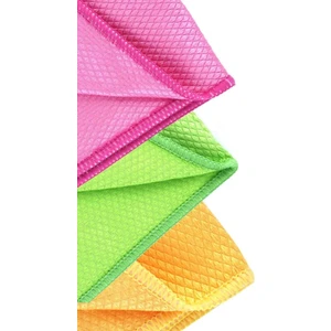 6 Adet Standart Boy 40X40CM Baklava Desenli Mikrofiber Temizlik Bezi, Oto Cam Bezi,toz Bezi
