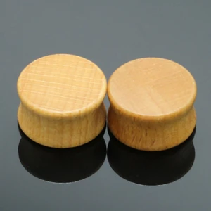 2 Adet Moda Ahşap Kulak Tıkacı Et Tünelleri Ölçüler 8-20MM Kulak Tragus Genişletici Gül Ağacı Bambu Mor Kalp Vücut Piercing Takı (Yurt Dışından)
