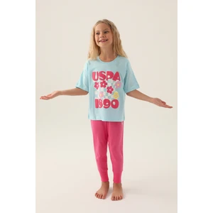 U.s. Polo Assn. Kız Çocuk Açık Mavi Pijama Takım 50290947-VR003
